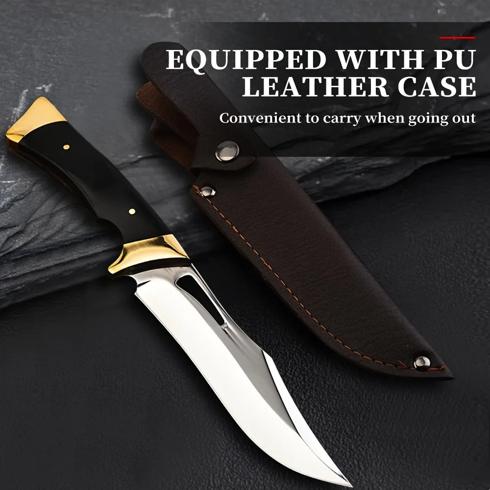 Outdoor High-Hardness Military Tactical Knife, EDC Fixed Blade, Self-Defense, Camping Multi-purpose Survival Knife