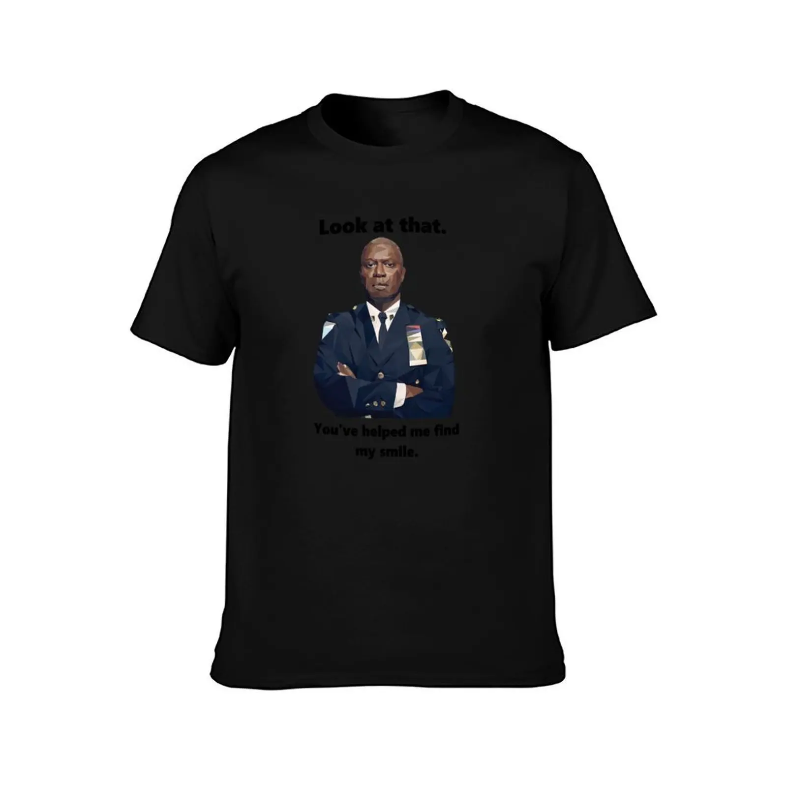 Capt. Holt. You found his smile! T-Shirt Summer Casual Cotton Tee, Unisex Men Women