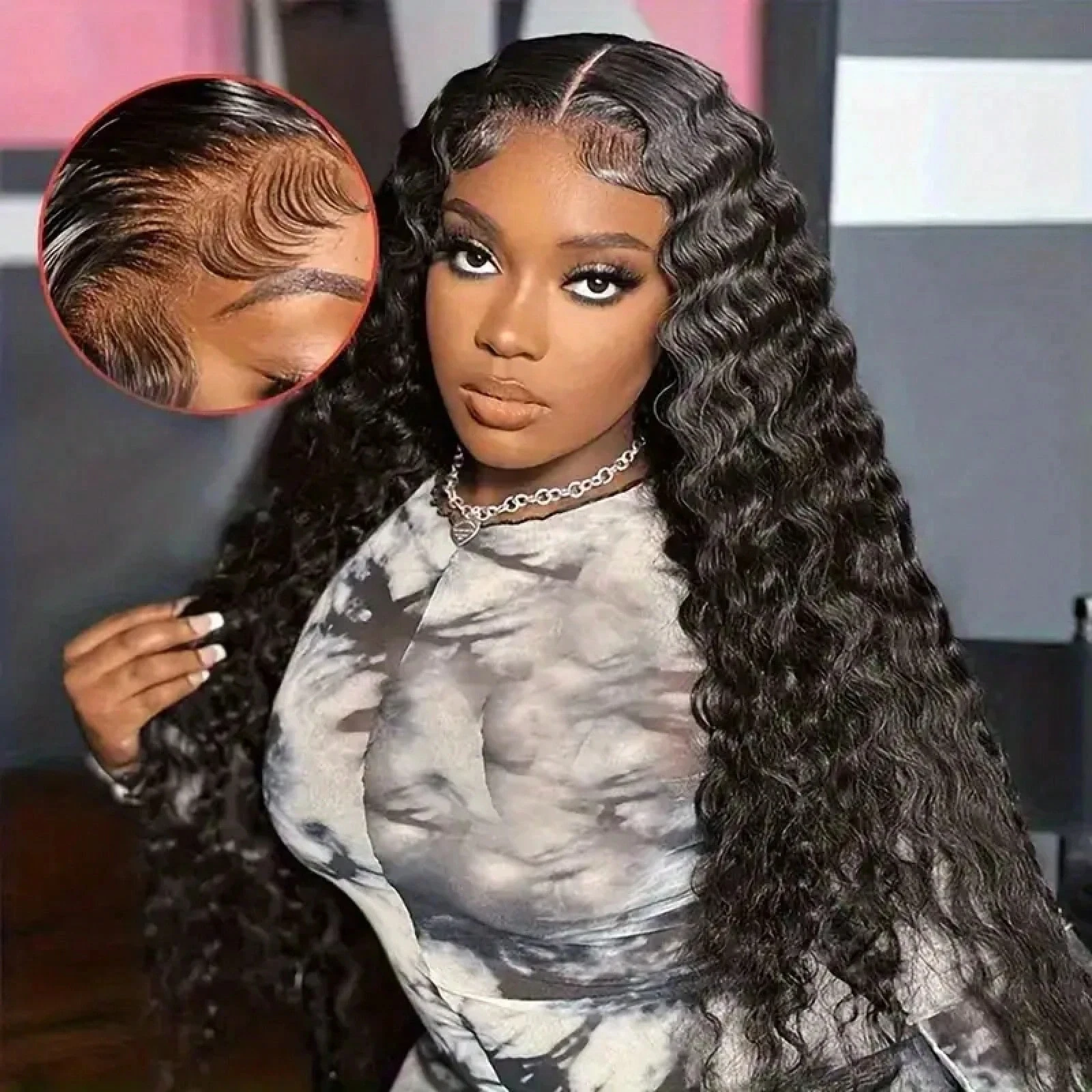 

38 40Inch Deep Wave 13x6 Hd Lace Frontal Wig Curly Water Wave Human Hair 13x4 Lace Front Brazilian Wigs For Women Preplucked