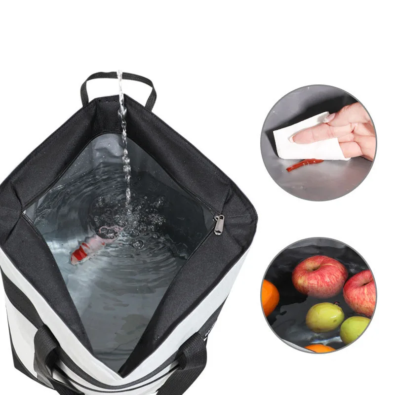 Insulated Handbags Bento Lunch Box Thermal Bag Large Capacity Food Zipper Storage Bags Container for Women Cooler Travel Picnic