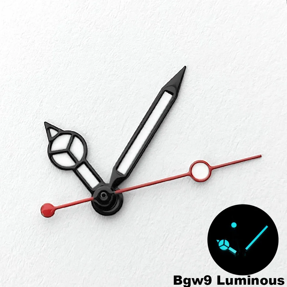 Uhrzeiger bgw9/C3 Blau Grün Leuchtend passend für NH-35-36 Uhrwerk Mechanische Armbanduhr Zubehör Silber Gold Roségold Schwarz Rot – Detail 12