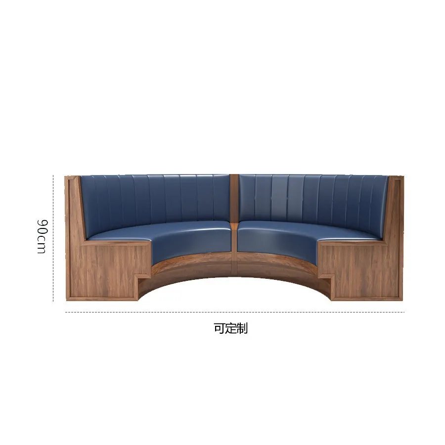 Tea restaurant, wall booth sofa, theme restaurant, catering hotel rattan table and chair combination commercial