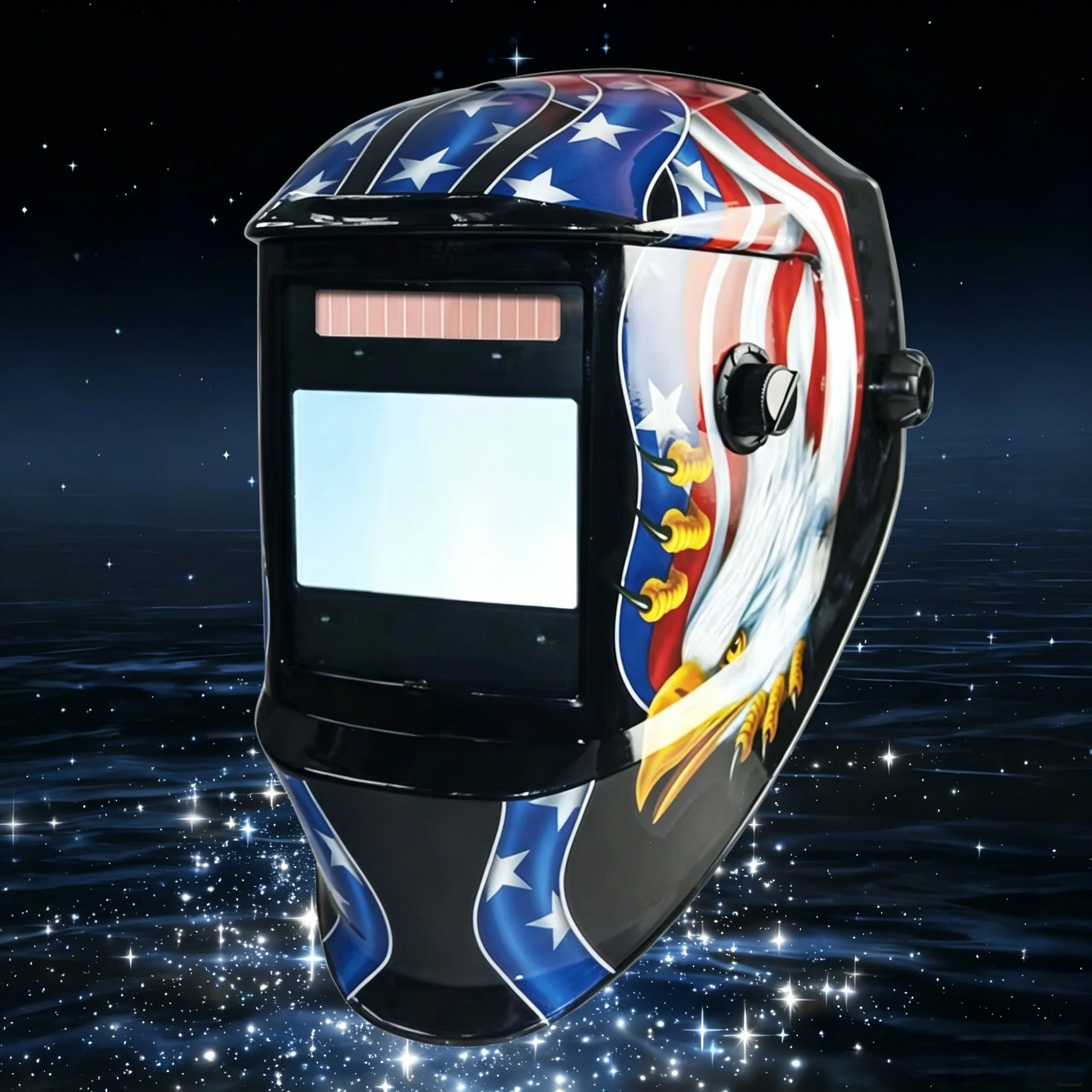 

True Color Solar Auto Darkening Welding Mask 4 Arc Sensor DIN5-13 for TIG MIG MMA Grinding Complete Welder Kit with Cap