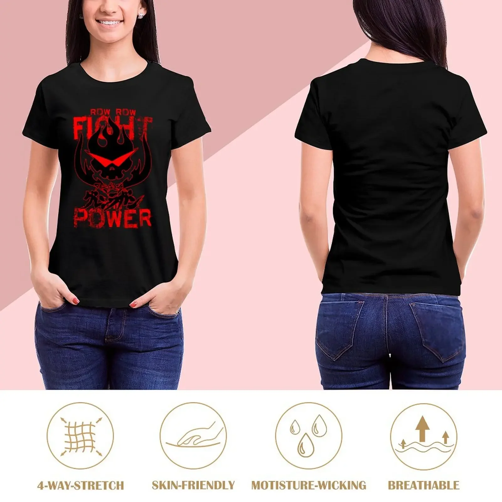 Row Row FIGHT the POWER T-Shirt tees quick drying summer clothes sweat summer clothes for Women