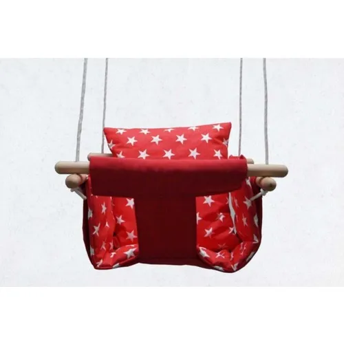 All Wood Star Pattern Ceiling Hang Tab Portable Household Type Child Baby Swing