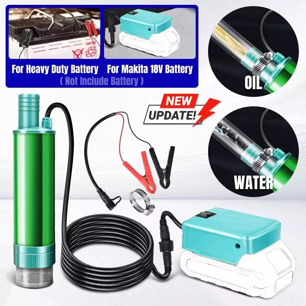 

Литиевый аккумуляторный насос 2,4 м для аккумулятора Makita 18 В BL1830/1840/1850/1860, 38 мм, беспроводной насос для перекачки воды на дизельном топливе, 40-60 л/мин