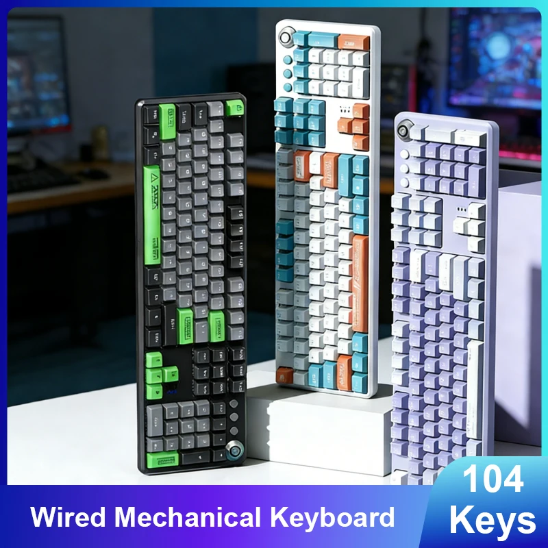 

Wolf Spider F2088Pro Wired Mechanical Keyboard for Laptop Gaming with Blue Red Brown Switches Magnetic Top Cover Bluetooth