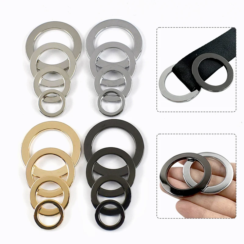 

5/10Pcs 15-31mm Flat O Ring Buckle for Belt Loop Bag Strap Connector Rings Carabiner Clips Webbing Hanger Hoop Hook Accessories