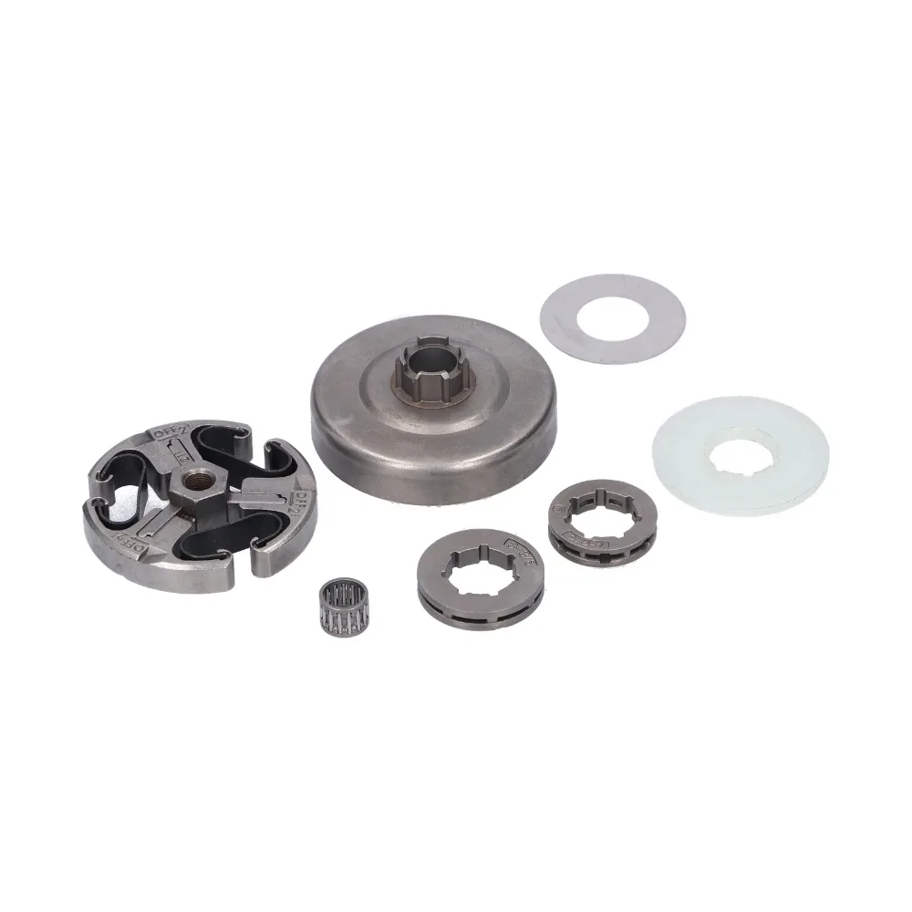 Silver Clutch Drum Bearing Kit Metal Compact Oil Pump Worm Gear Round Easy to Install for Husqvarna 61 66 162 266 268 272 XP