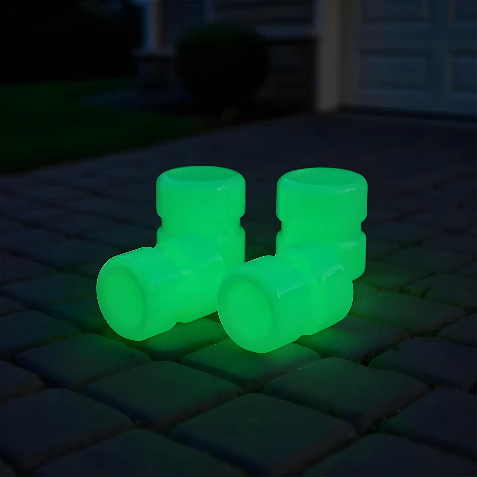 

Tire Caps 4-Piece UV Protection Cover Gadget Tire Stem Valve Caps For Automotive Vehicle Night Outdoor Garage Sport Wheel