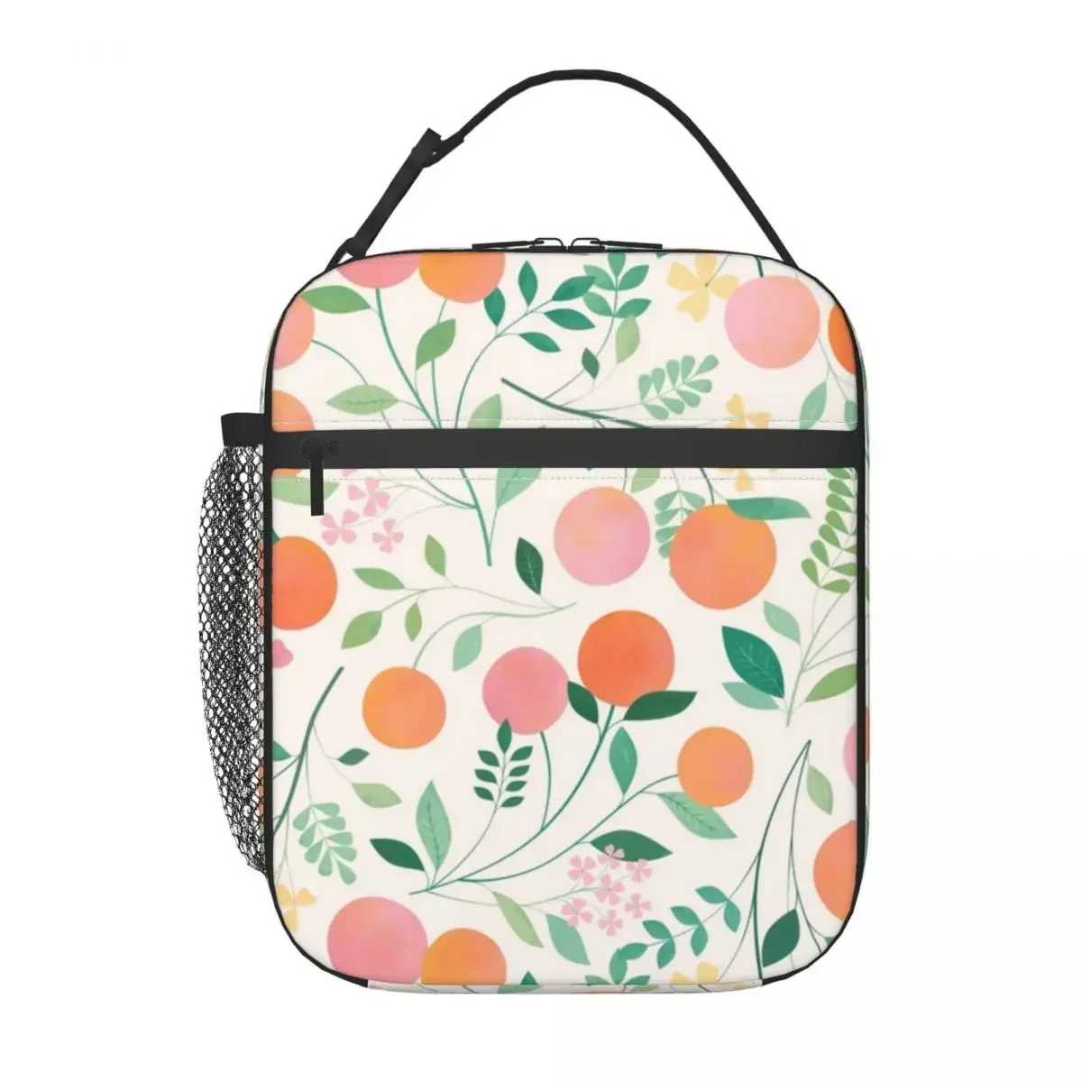 

Orange Fruit Lunch Bag Food Plant School Lunch Box For Children Fashion Print Thermal Tote Handbags Oxford Portable Cooler Bag