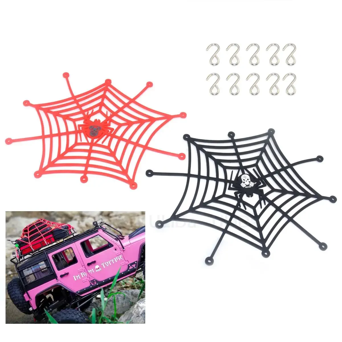 1pcs Rubber Luggage Net Decoration for Traxxas UDR Unlimited Desert Racer RC Crawler Car Slash Axial SCX10 90046 WPL D90