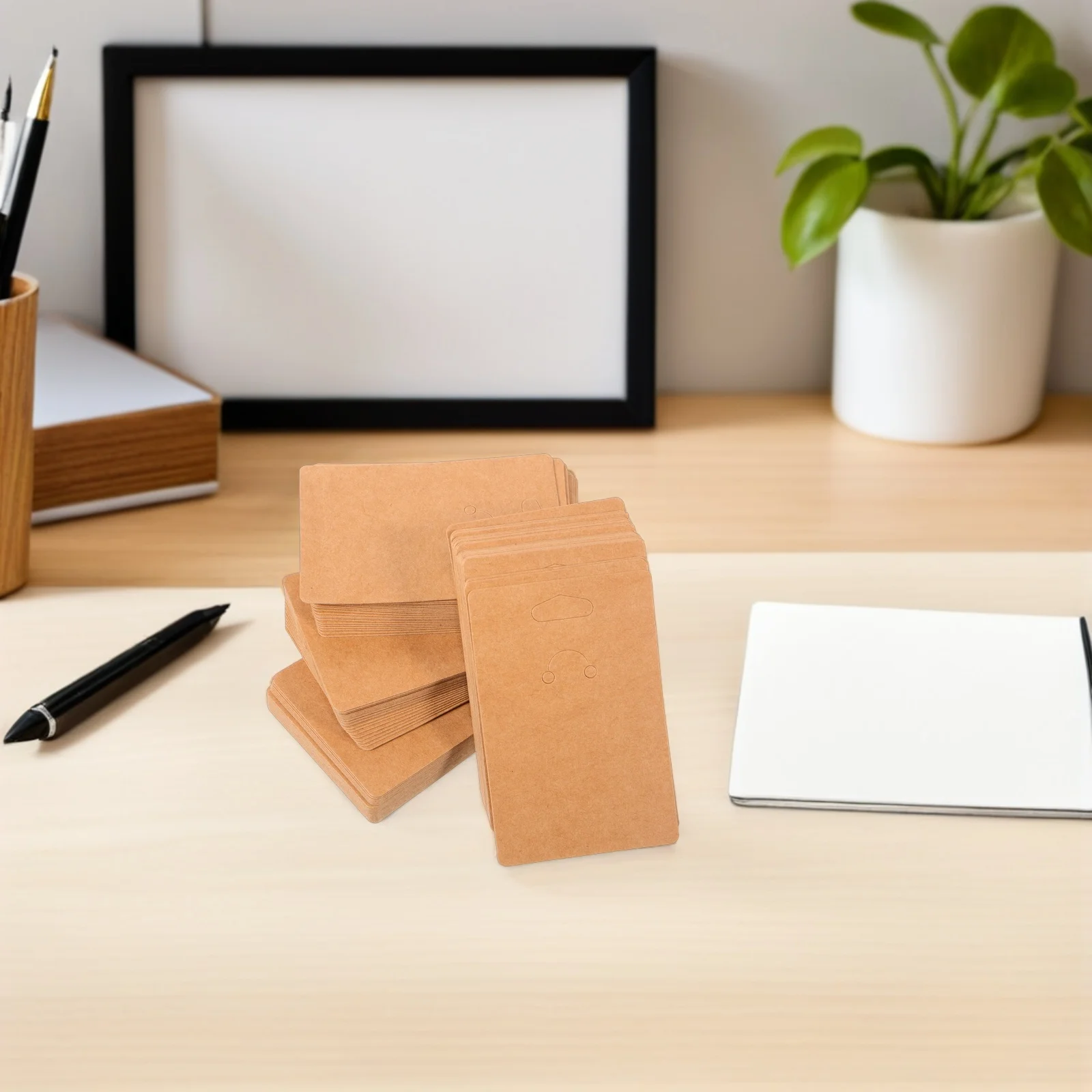 100 قطعة بطاقات عرض سلسلة المفاتيح ورق الكرافت مستلزمات تغليف المجوهرات بطاقة الفراغات للتجزئة المعارض الحرفية استخدام الأعمال الصغيرة