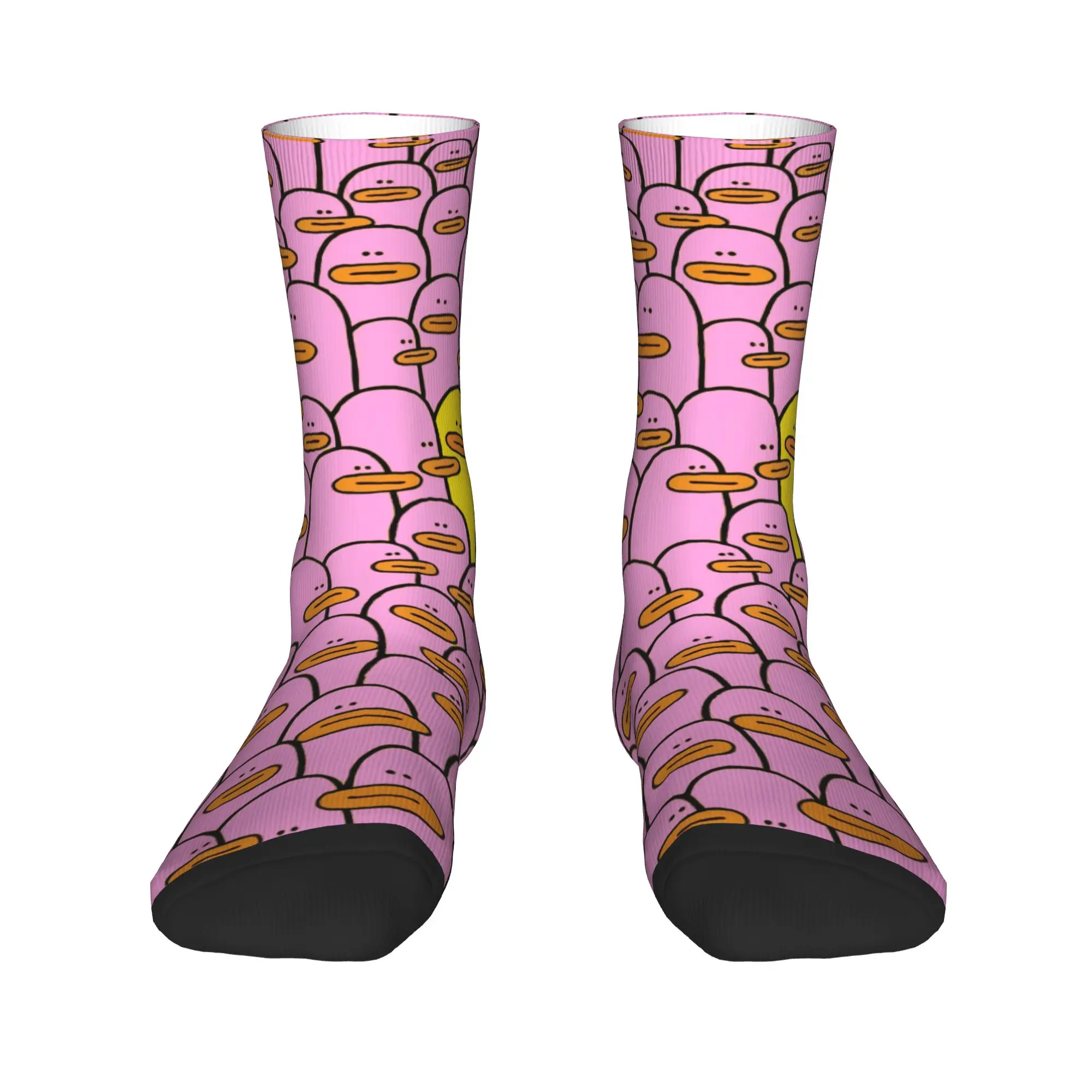 

Kawaii Mens Cartoon Animal Rubber Duck Dress Socks Unisex Warm Breathbale 3D Printed Crew Socks