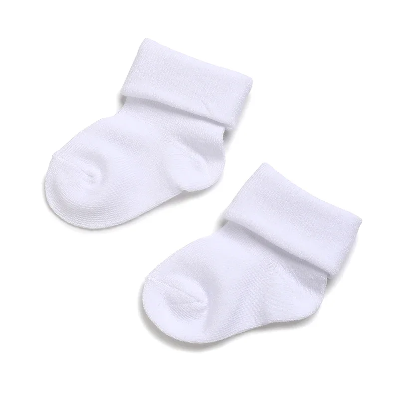 4 Pairs of Cute Lace Cotton Baby Socks 0-1 Years Old Boys and Girls Short Socks Newborn White Baptism