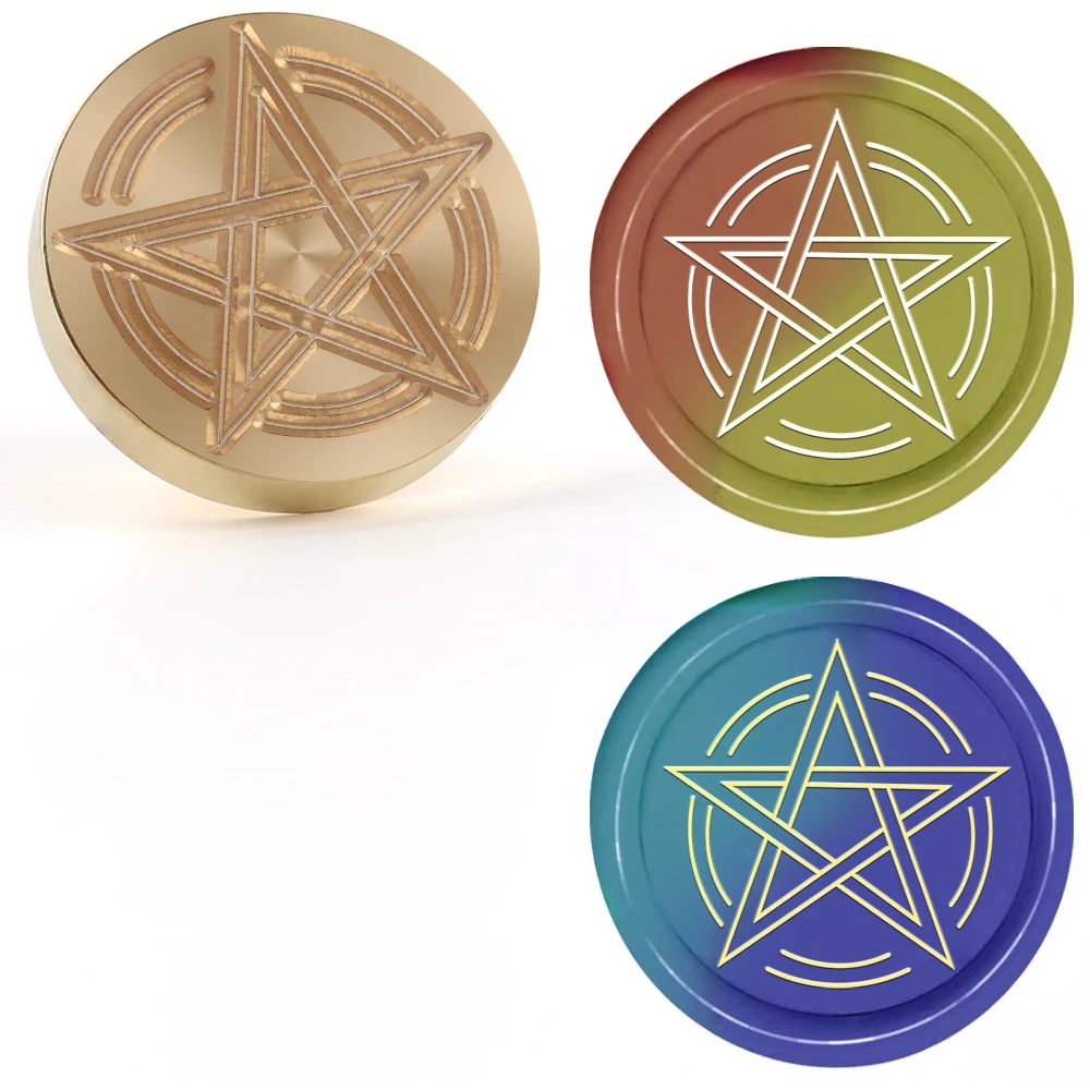 Love Paw Print, Five-pointed Star Wax Seal Stamps Interchangeable Brass Stamp Heads for Decorating Gifts and Greeting Cards