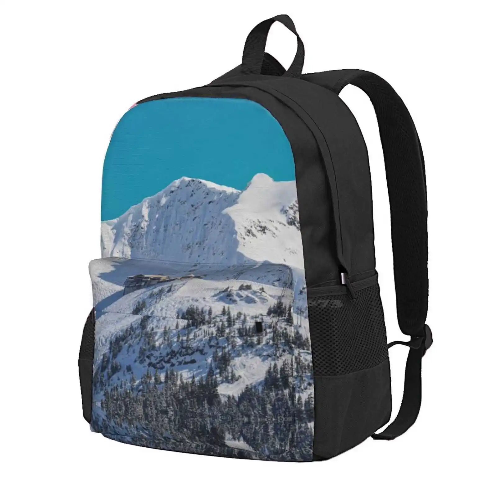 

Mt. Alyeska Ski Resort - Alaska Hot Sale Schoolbag Backpack Fashion Bags Nature Landscape Ski Resort Downhill Skiing People