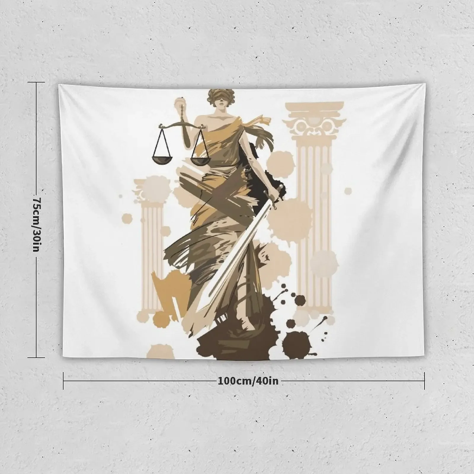 Lady of Justice Tapestry Wall Mural House Decor Tapestry