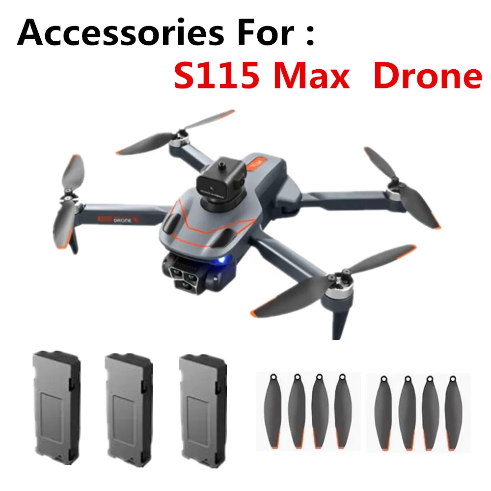 S115 Max Drone Battery  S115 Max Drone Propeller Maple Leaf  S115 Drone Parts Original Accessories