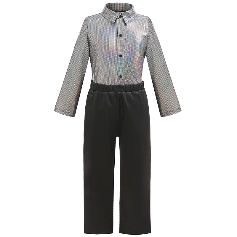 New Boys' Long Sleeve Shirt and Coat Pants Set by Michael Jackson MJ dance costume