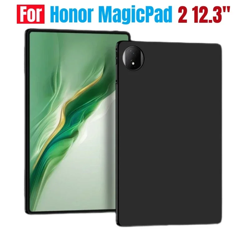 For Honor MagicPad 2 Case 12.3 inch Flexible Soft TPU Black Shell Back Cover for Honor MagicPad 2 MagicPad2 12.3 Tablet Case