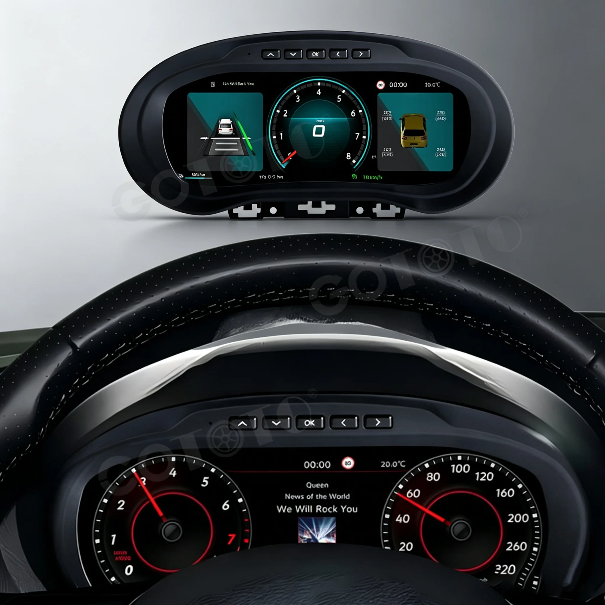 LCD Speedometer Car Dashboard 12.3 inch For Volkswagen POLO 2012-2018 Qashqai 16-22 Cluster Virtual Cockpit Instrument Display