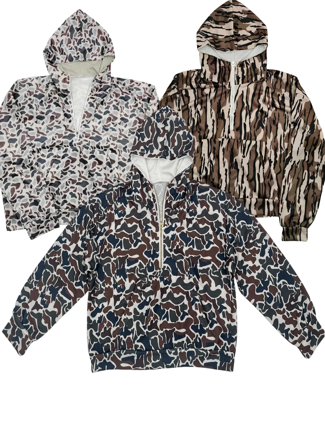 كامو زمم هوديي للنساء ربع الرمز البريدي هوديي سترة التكتيكية نمط اقتصاص الرياضة البلوز #1