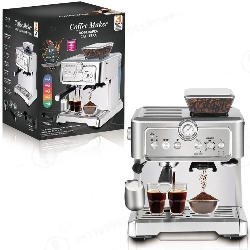 Small Semi-Automatic Espresso Machine All In One Steam Milk Frother Coffee Maker For Home Standard
