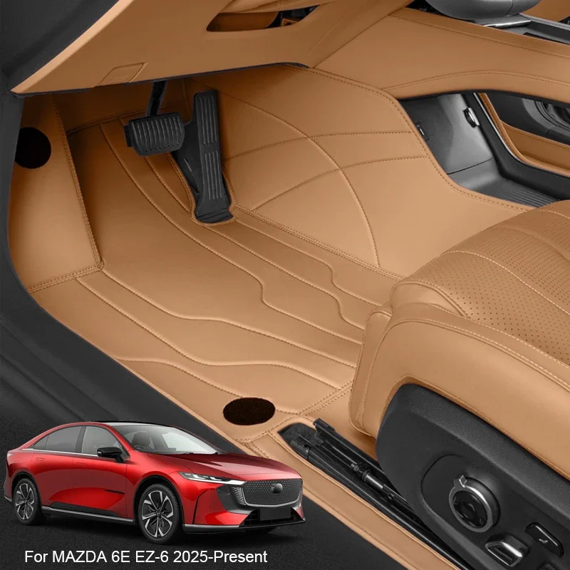 

For MAZDA 6E EZ-6 2025-Present Custom Nappa Leather Anti-Slip Car Foot Protect Mat Auto Luxury Waterproof Floor Pad Accessory