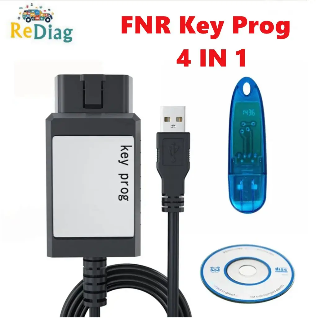 FNR Key Prog 4-in-1 Key Programmer For Nissan For Renault For Ford FNR 4 In 1 With USB Dongle OBD2 Interface High Quality