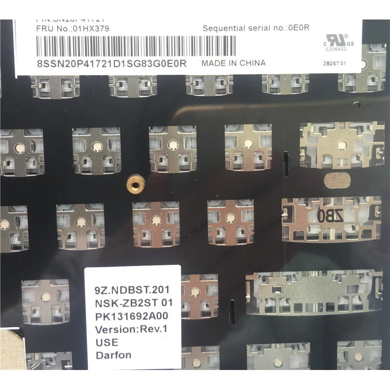 Z 01HX339 FOR Lenovo Thinkpad T470 T480 A475 A485 US English Keyboard view 2