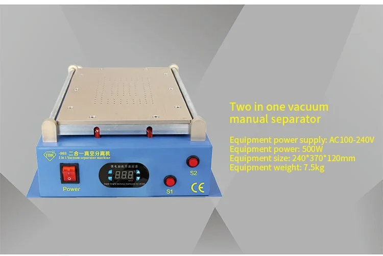 TBK 968 14inch LCD Separator for Mobile Phone Screen LCD Glass Cutting OCA Glue Separating Glass Repair Tool