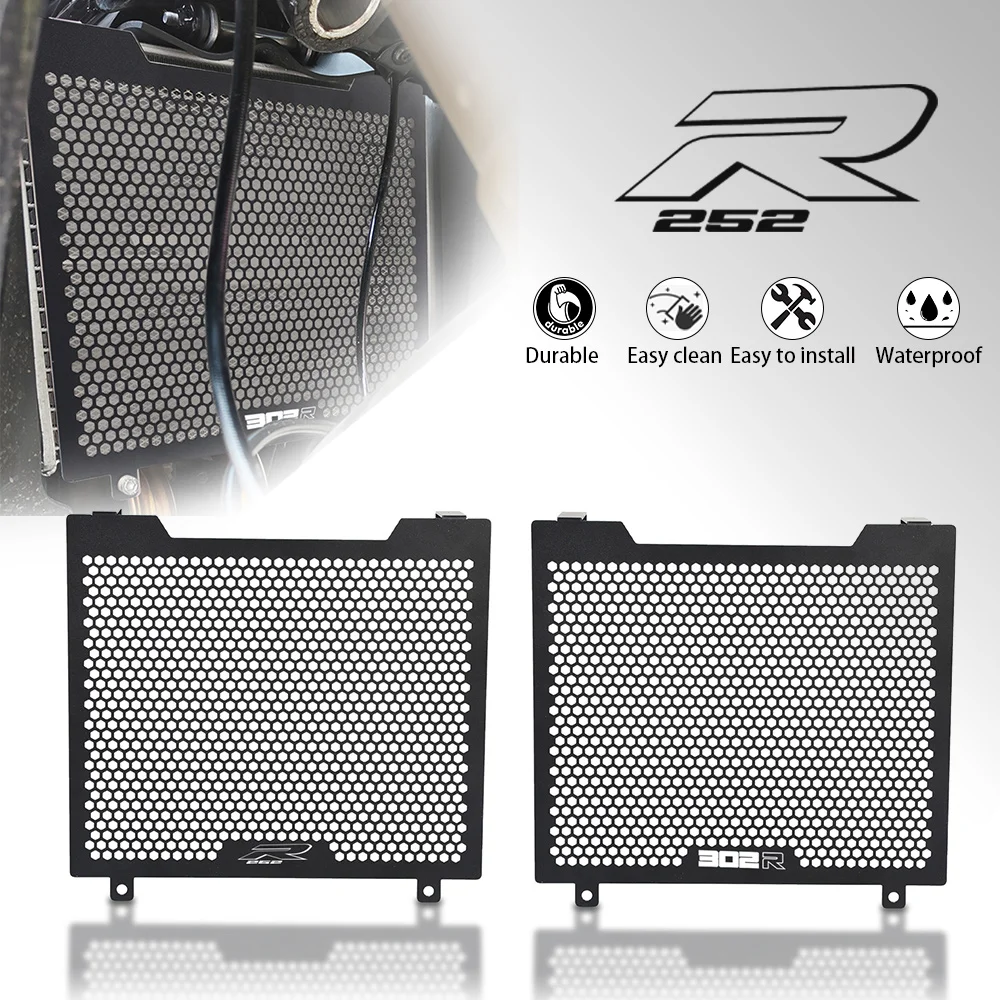 

FOR BENELLI 302/252 R 302R 252R 302 R 252 R Motorcycle Accessories Aluminum Radiator Grille Grill Guard Cover Protection Parts