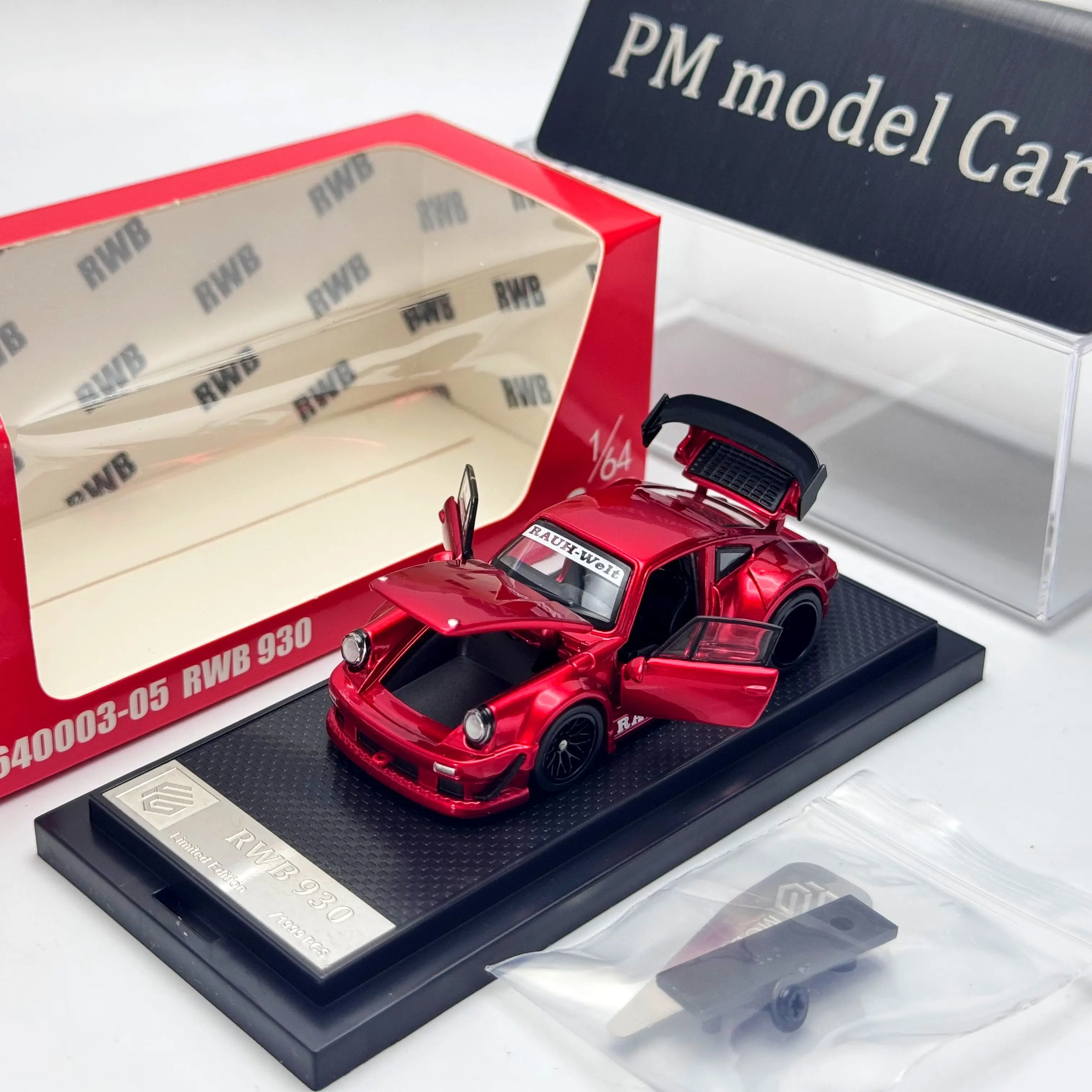FG 1:64 RWB Porsche 930 Full Open Alloy Diecast Model Car Collectible