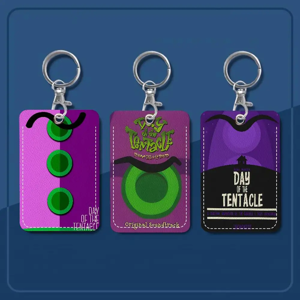 Day of the Tentacle Office Supply Men And Women Credit Card Keyrings Student Card ID Card Holder Credential Holder Card
