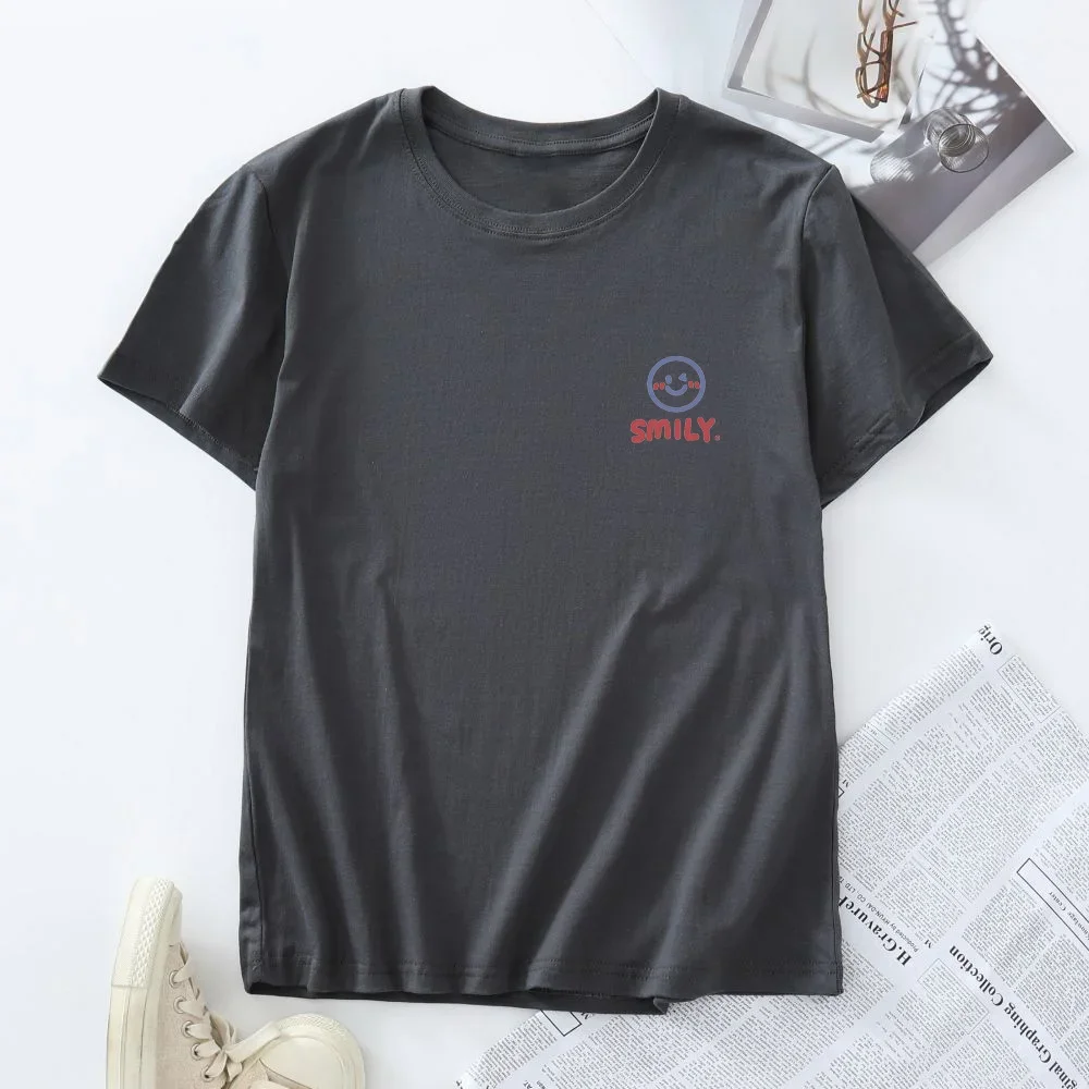 Camiseta de talla grande de algodón para mujer, Tops de manga corta de gran tamaño, ropa para mujer, camisetas gráficas