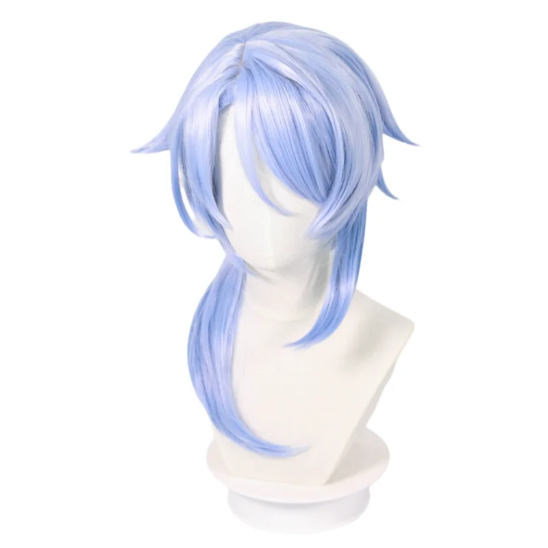 ND 카미사토 아야토 코스프레 가발 헤어피스 겐신 임팩트 코스프레 헤어 가발 내열성 코믹콘 코스터 의상 테마 파티용