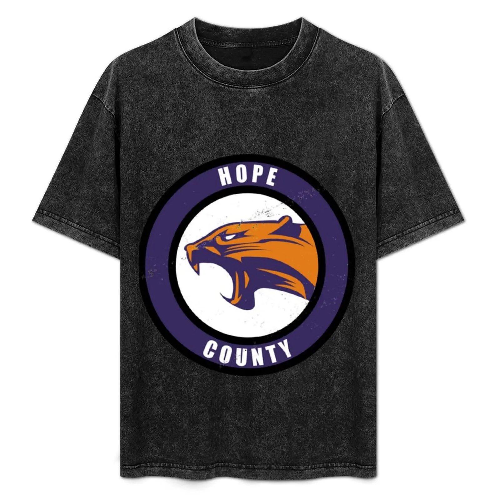 Hope County Cougars Weathered Logo T-Shirt new edition anime figures cotton graphic tees custom t shirt mens shirts graphic tee