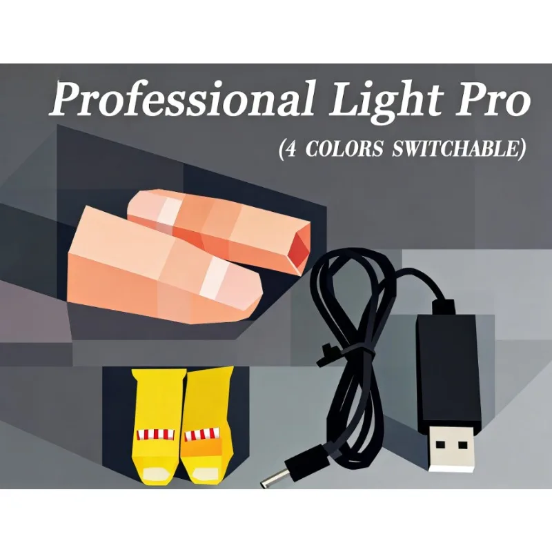 

Профессиональный USB-перезаряжаемый светодиодный фонарик D'lite с 4 цветами для фокусов, аксессуары и реквизит для сценических представлений