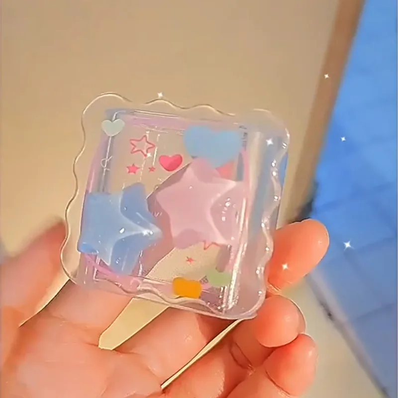 Kawaii Cute 3D Star Love Heart Wave Border Y2K USB Protector Cover for IPhone 18/20W Data Line Head Cord Fast Charging Case