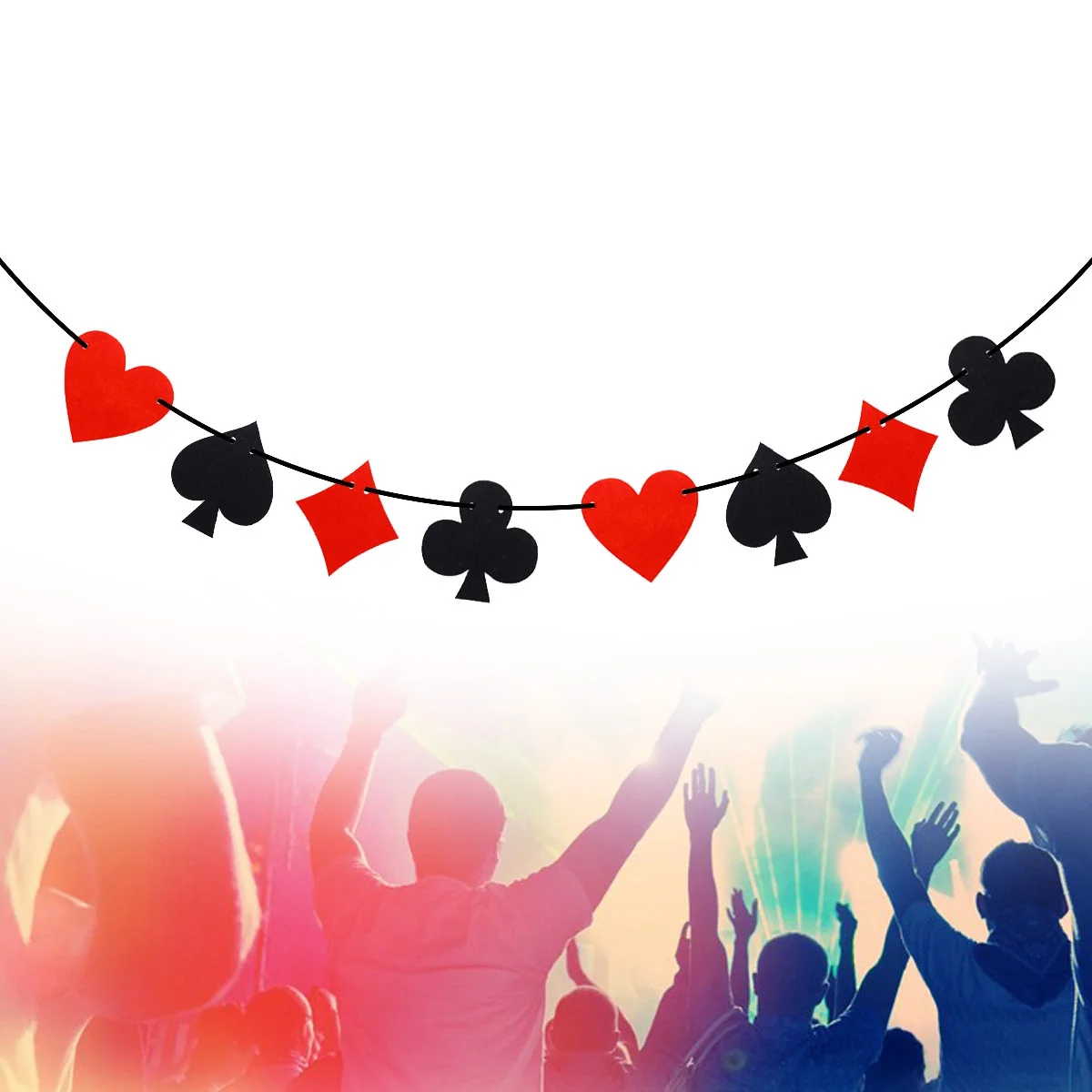 Thema Banner Chique grappige slinger voor Casino Party Decoraties Hangende muur Raam Deur Boomtak Binnen Buiten Poker