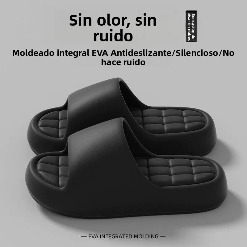 Pantuflas de Suela Gruesa Unisex, Antideslizantes para Baño, Cómodas para el Hogar, Sandalias Planas Modernas