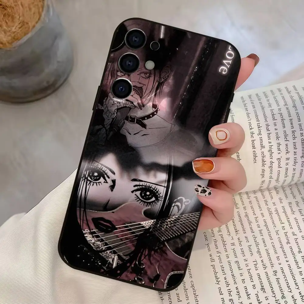 حافظة هاتف نانا كلاسيكية يابانية لهاتف سامسونج S25، S24، S21، S22، S23، S30، Ultra، S20، Plus، غطاء أسود من السيليكون الناعم #4