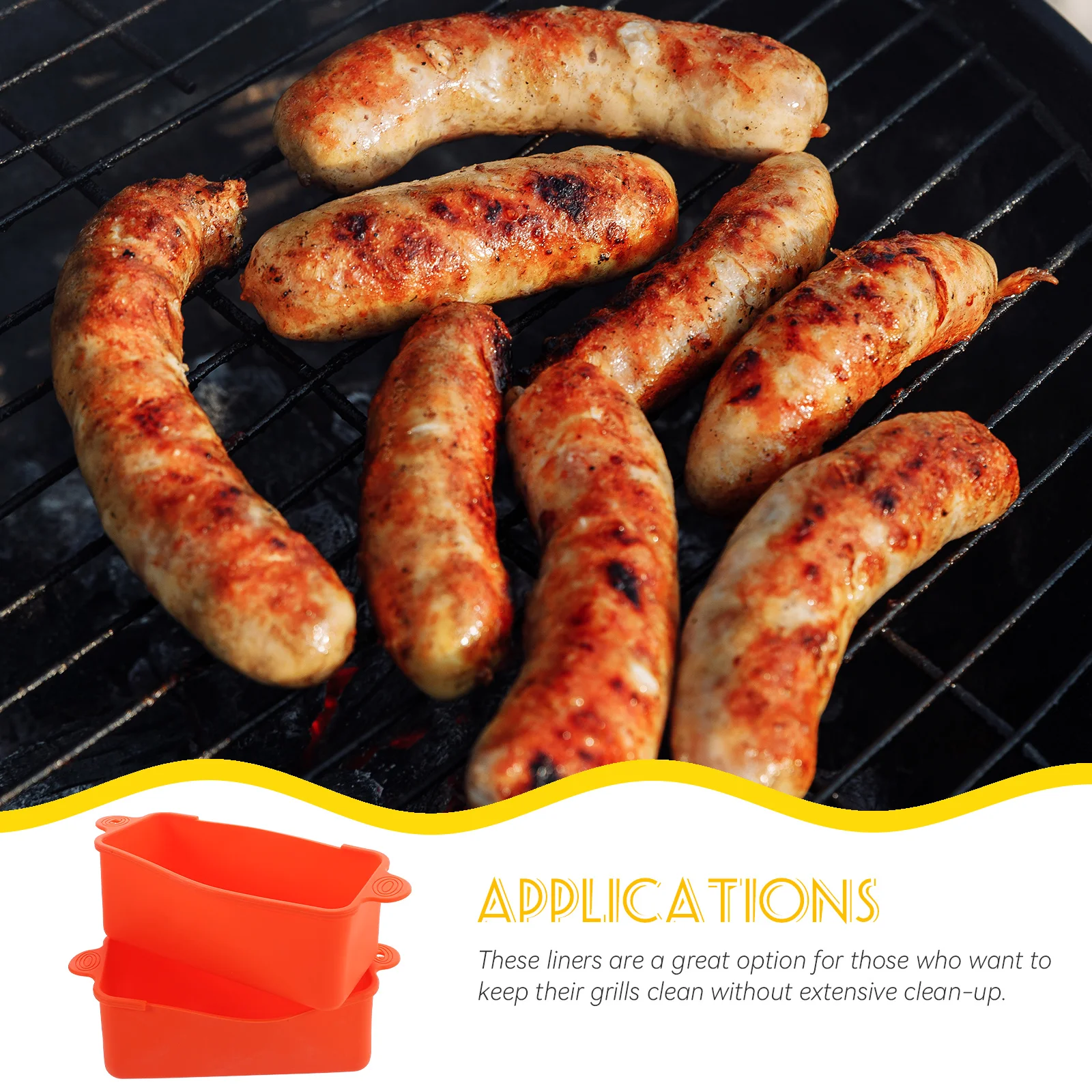 

2Pcs Silicone Drip Pan Liners Reusable Grease Catcher Outdoor Grease Cup Liners Portable Camping Accessory Camping Supply