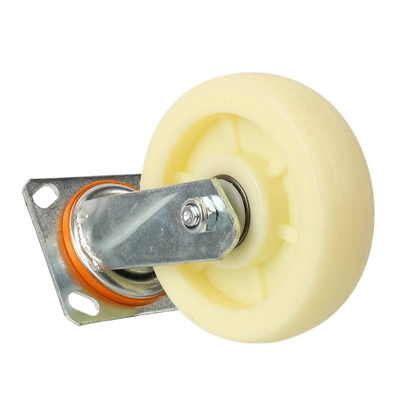 Ideal for Furniture Trolley & Industrial Applications 6 Inch Swivel Nylon Caster Wheel - Heavy Duty with 360° Rotation