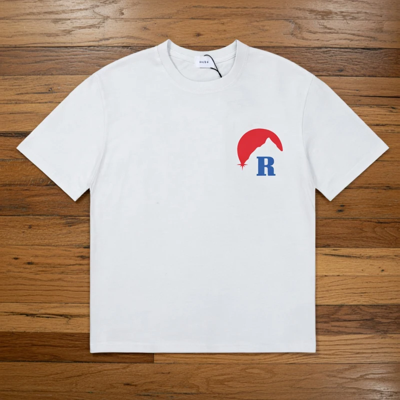 New Arrivals Rhude T-shirt Casual Round Neck Print Short Sleeve High-quality Men Women Tee Tops