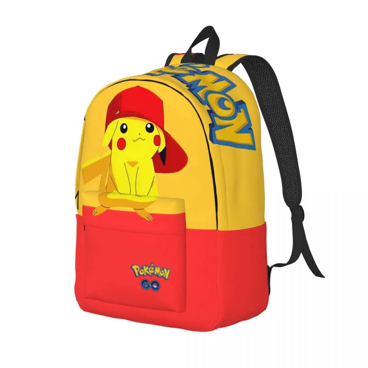 Light Pokemon Copia De Panda Sticker Schoolbag Picnic Zipper Closure Pocket Monster Pikachu Student Backpack Back To School Gift