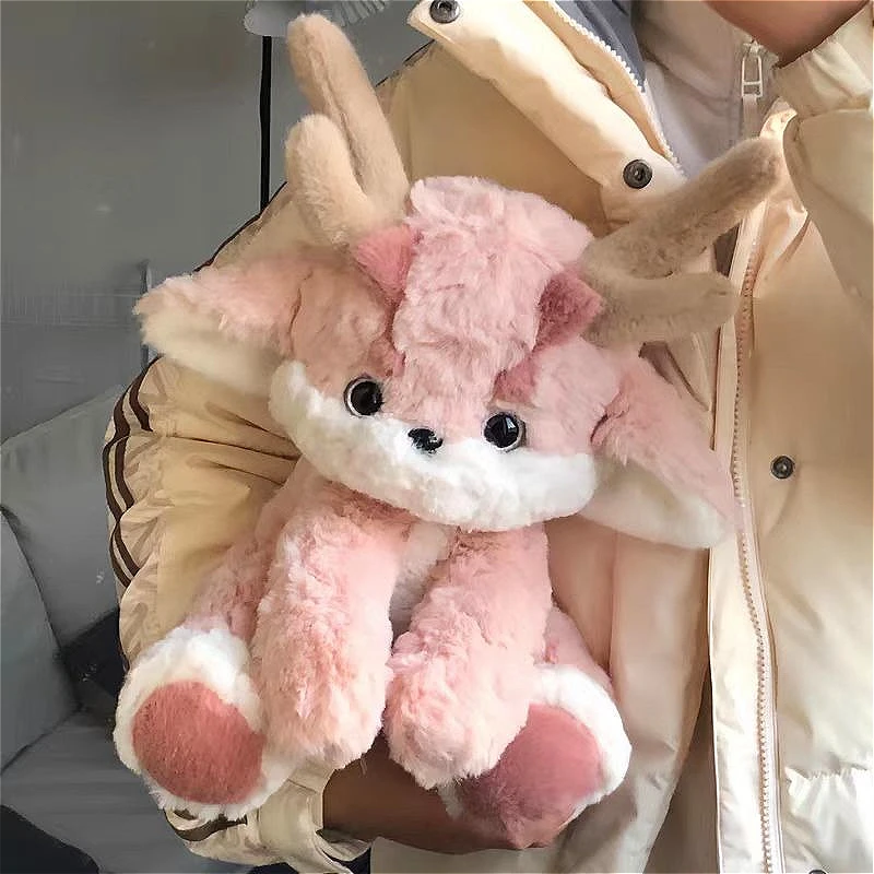 

35cm Creative Cartoon Pink Dragon Doll Soft Stuffed Animals Plushie Couple Plush Toy Doll Doll for Girls and Boys Birthday Gifts