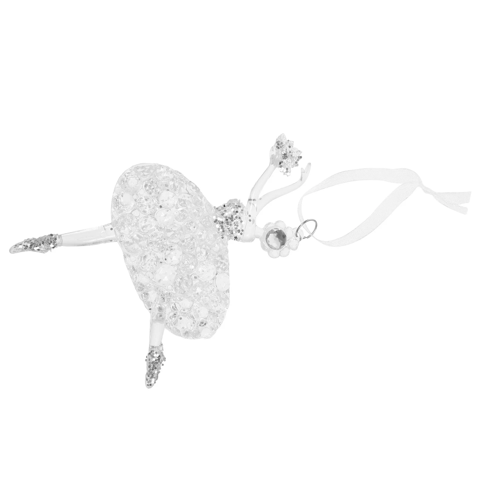 

Acrylic Dancing Girl Hanging Ornament Transparent Christmas Tree Decor for Indoor Outdoor Decoration Festival Party Xmas Tree