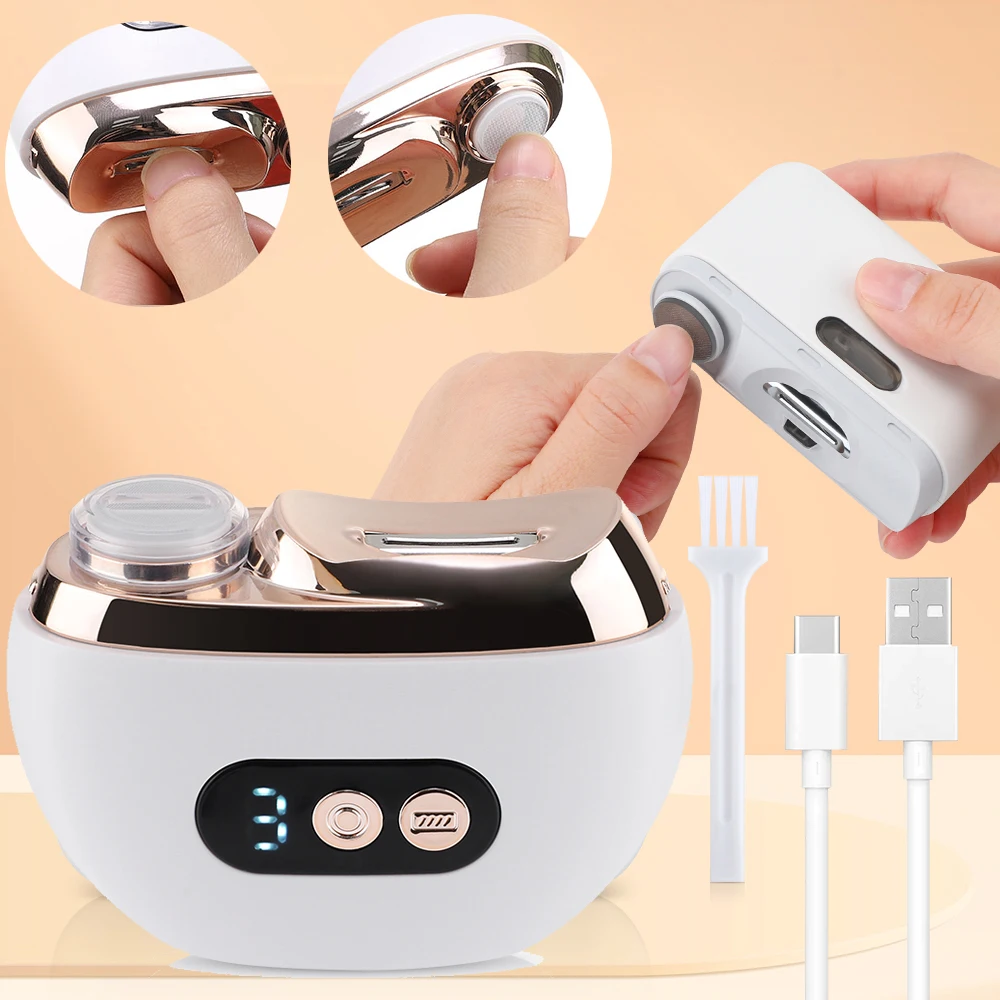 

Automatic Electric Nail Clipper For Baby Senior Adults 2 In 1 Fingernail Cutter Grinder Nail Trimmer Manicure Polishing Tool
